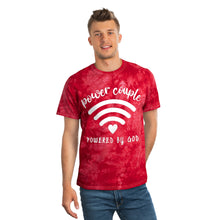 Load image into Gallery viewer, &quot;Powered by GOD&quot; Tie-Dye Tee, Crystal
