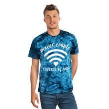 Load image into Gallery viewer, &quot;Powered by GOD&quot; Tie-Dye Tee, Crystal
