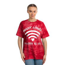 Load image into Gallery viewer, &quot;Powered by GOD&quot; Tie-Dye Tee, Crystal
