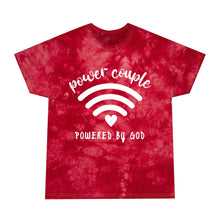 Load image into Gallery viewer, &quot;Powered by GOD&quot; Tie-Dye Tee, Crystal
